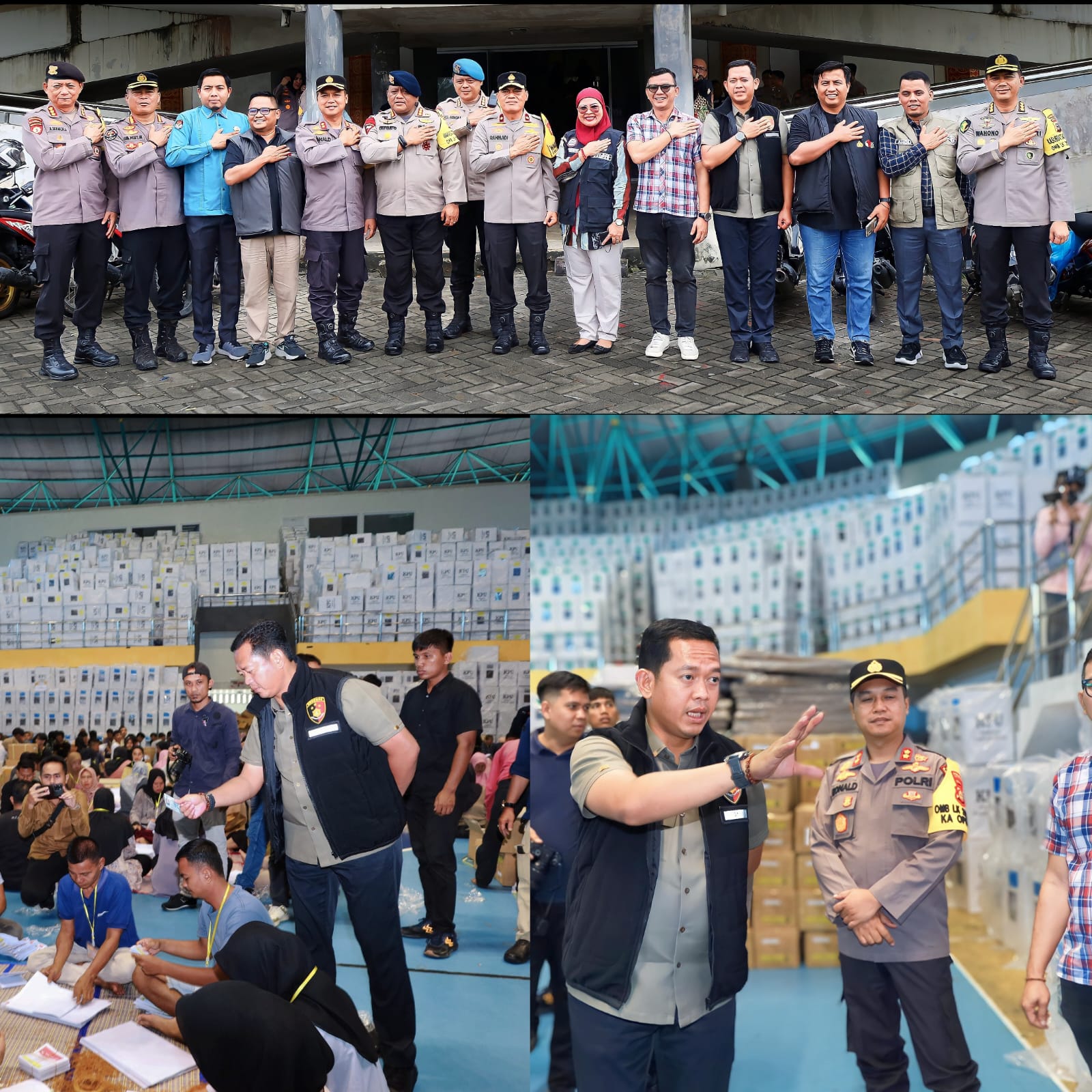 BERSAMA WAKAPOLDA PENGECEKAN GUDANG KPU KABUPATEN KAMPAR